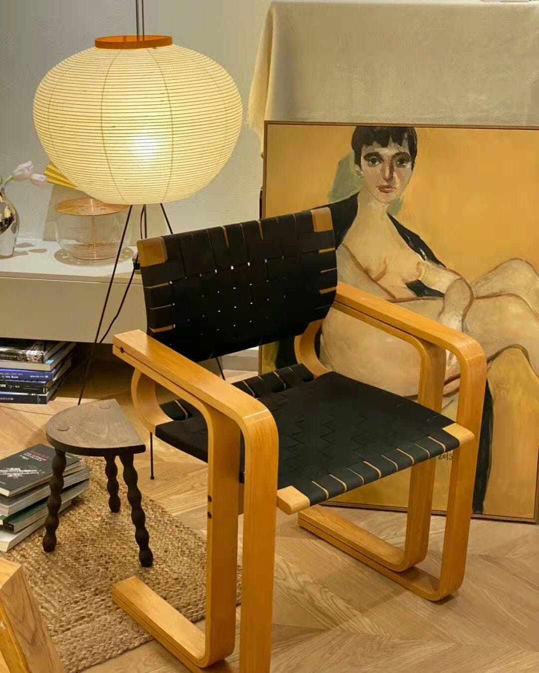 Modern Japanese Style Floor Lamp | Standing Light for Living Room and Bedroom