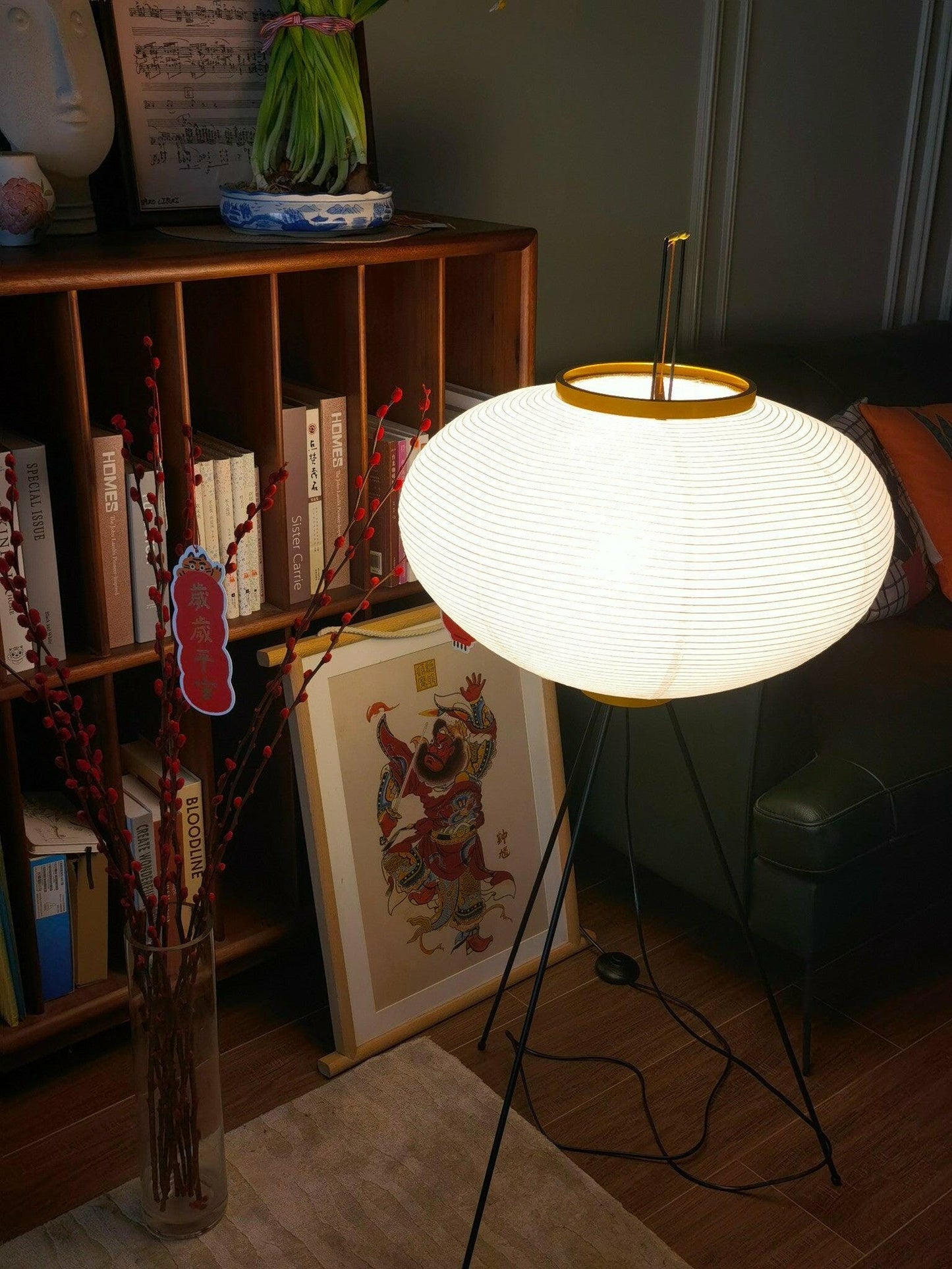 Modern Japanese Style Floor Lamp | Standing Light for Living Room and Bedroom