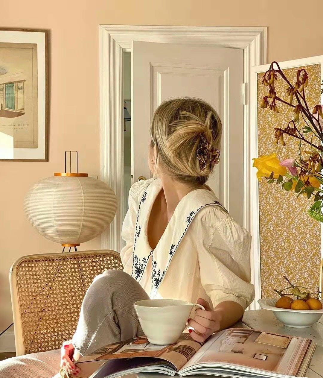 Modern Japanese Style Floor Lamp | Standing Light for Living Room and Bedroom