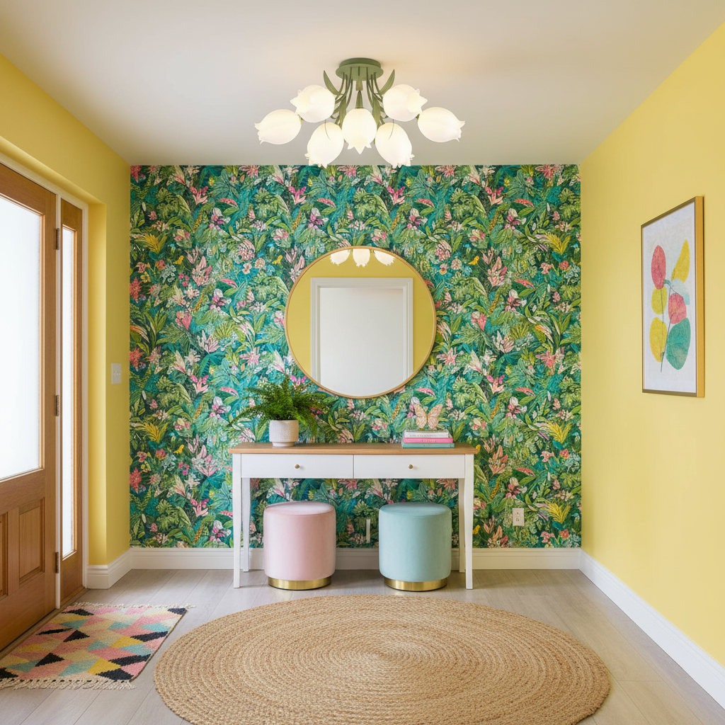 Floral Ceiling Light | Elegant Lily-Inspired Ceiling Lamp for Living Room