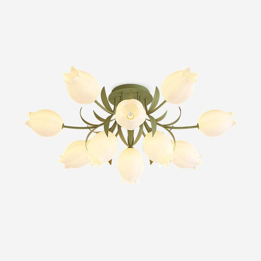 Floral Ceiling Light | Elegant Lily-Inspired Ceiling Lamp for Living Room