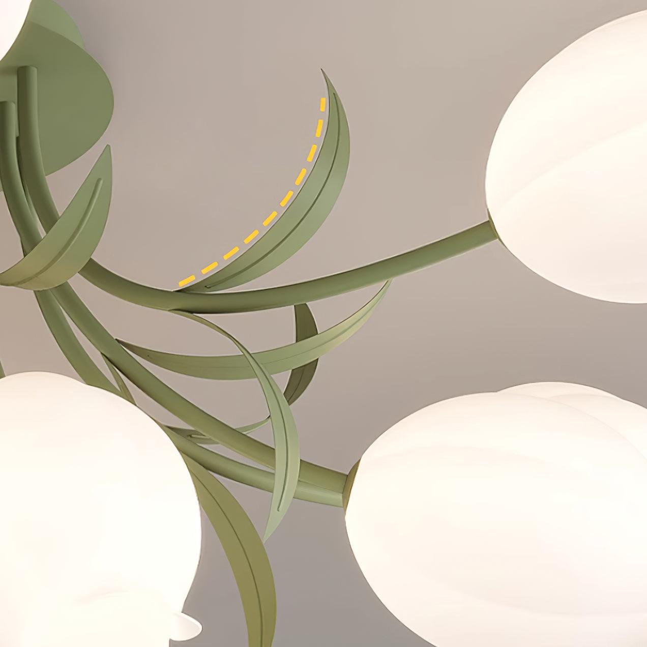 Floral Ceiling Light | Elegant Lily-Inspired Ceiling Lamp for Living Room