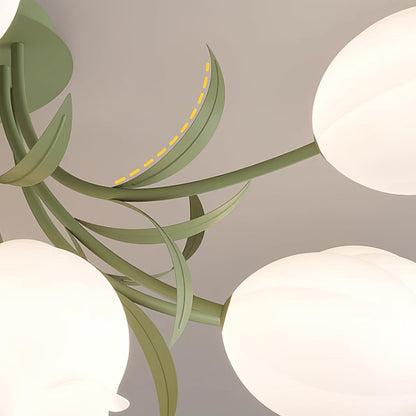 Floral Ceiling Light | Elegant Lily-Inspired Ceiling Lamp for Living Room