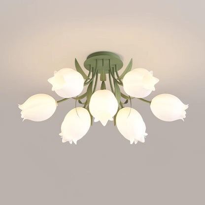Floral Ceiling Light | Elegant Lily-Inspired Ceiling Lamp for Living Room