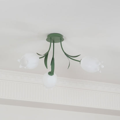 Floral Ceiling Light | Elegant Lily-Inspired Ceiling Lamp for Living Room