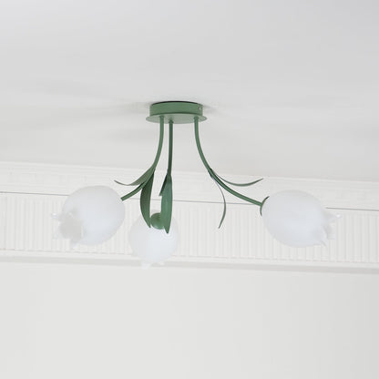 Floral Ceiling Light | Elegant Lily-Inspired Ceiling Lamp for Living Room