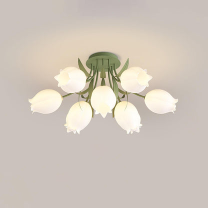 Floral Ceiling Light | Elegant Lily-Inspired Ceiling Lamp for Living Room