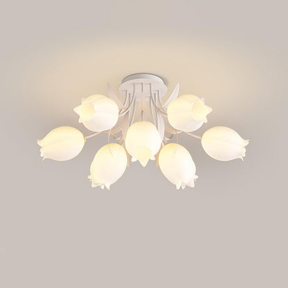 Floral Ceiling Light | Elegant Lily-Inspired Ceiling Lamp for Living Room
