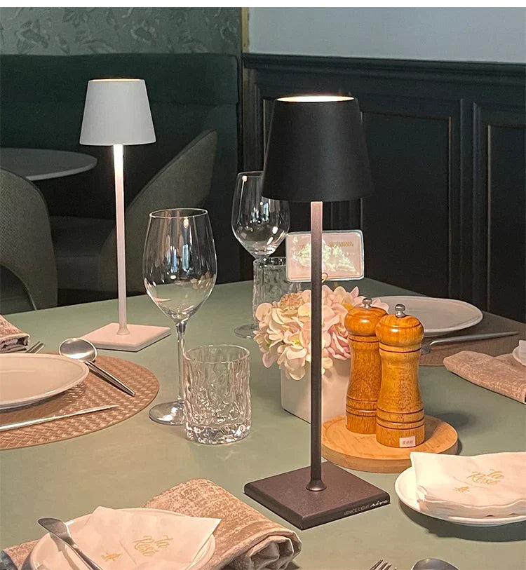Rechargeable LED Table Lamp with Touch Control | Modern Bedside and Dining Light