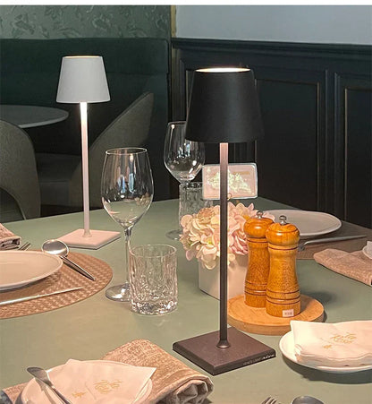 Rechargeable LED Table Lamp with Touch Control | Modern Bedside and Dining Light