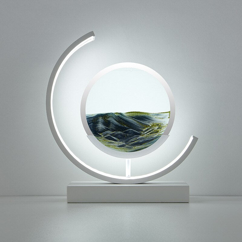 Lampe de table effet sable mouvant
