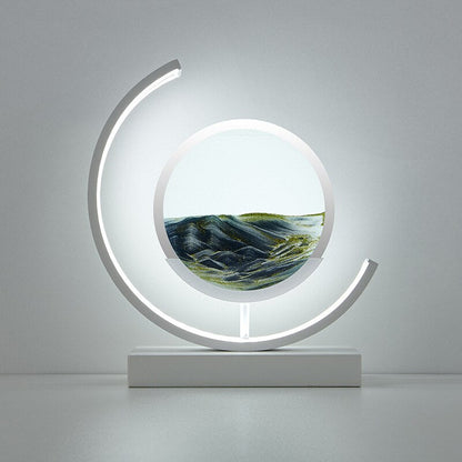 Lampe de table effet sable mouvant