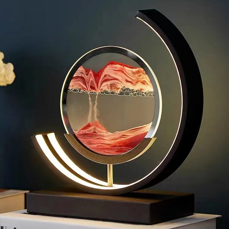 Lampe de table effet sable mouvant