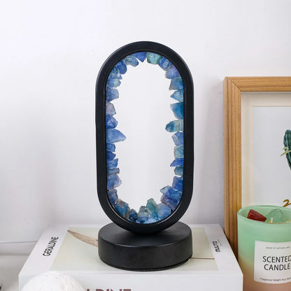 Natural Amethyst Desk Lamp | Calming Crystal Light for Bedroom or Living Room