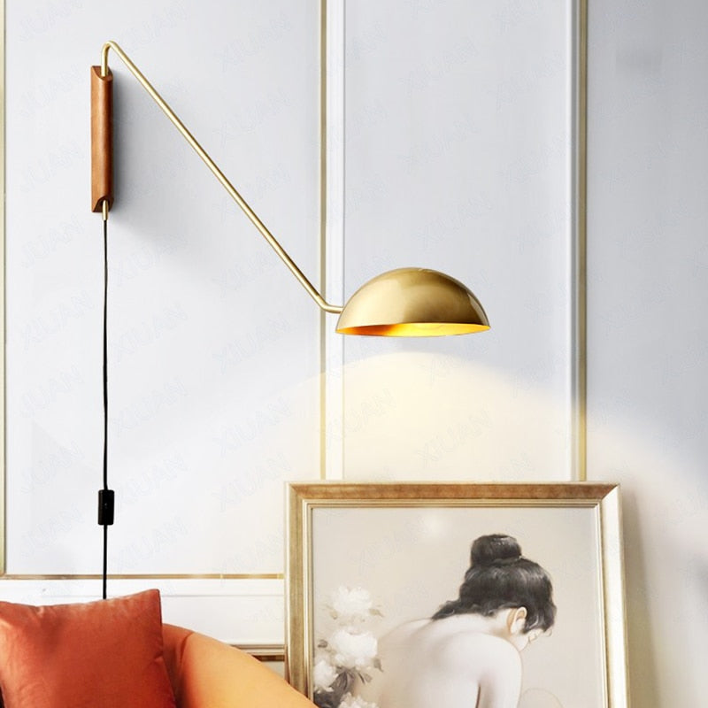 Adjustable Long Arm Wall Light Sconce | Modern Lamp for Bedroom and Living Room