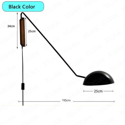 Adjustable Long Arm Wall Light Sconce | Modern Lamp for Bedroom and Living Room