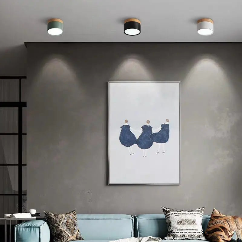 Surface Mounted LED Ceiling Spotlight | Modern Round Flush Mount Lamp for Rooms