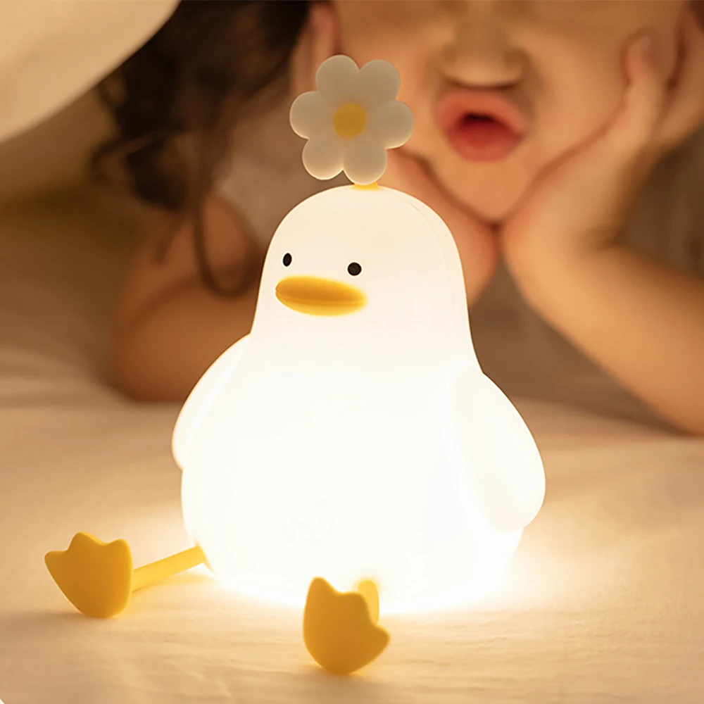 Rechargeable Duck LED Night Light for Kids | Cute Decorative Table Lamp