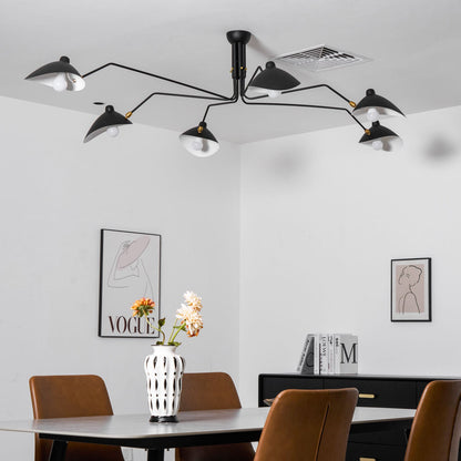Modern Multi Arm Ceiling Lamp | Adjustable Chandelier for Living Room and Dining