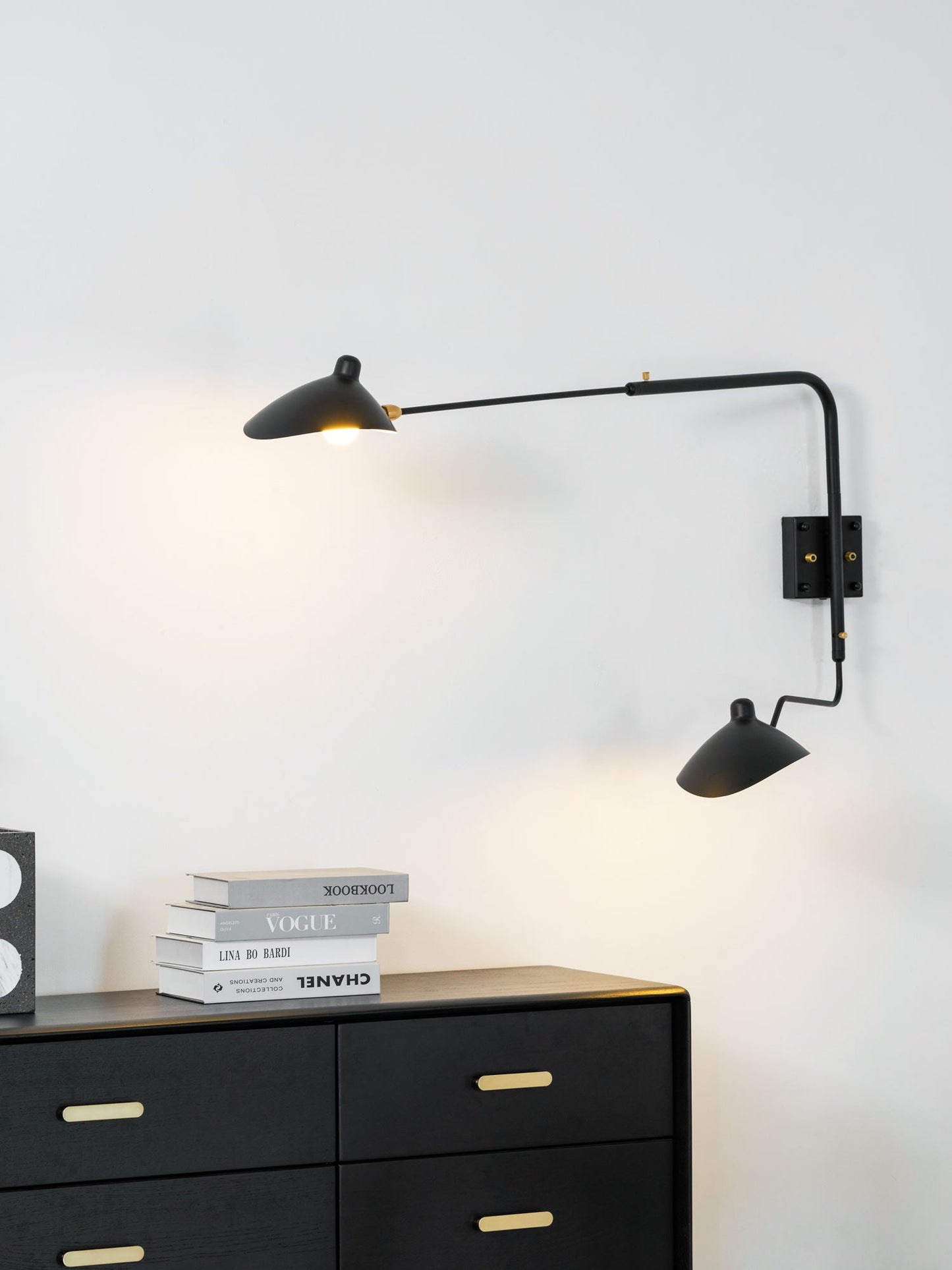 Adjustable Arm Wall Lamp Sconce | Modern Swing Arm Wall Light for Bedroom