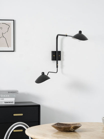 Adjustable Arm Wall Lamp Sconce | Modern Swing Arm Wall Light for Bedroom