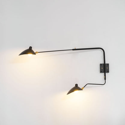 Adjustable Arm Wall Lamp Sconce | Modern Swing Arm Wall Light for Bedroom