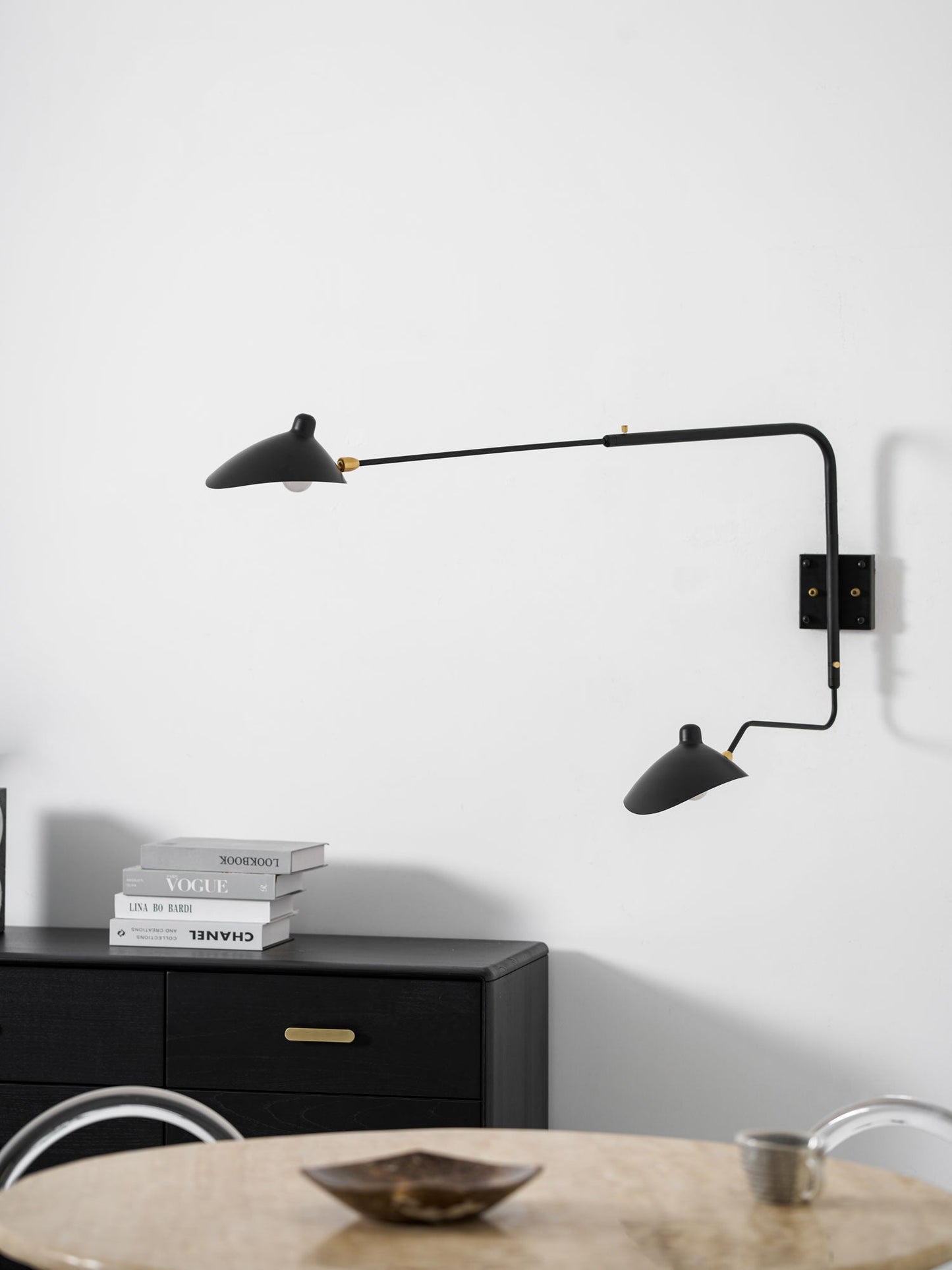 Adjustable Arm Wall Lamp Sconce | Modern Swing Arm Wall Light for Bedroom