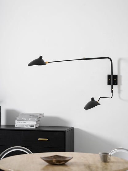 Adjustable Arm Wall Lamp Sconce | Modern Swing Arm Wall Light for Bedroom
