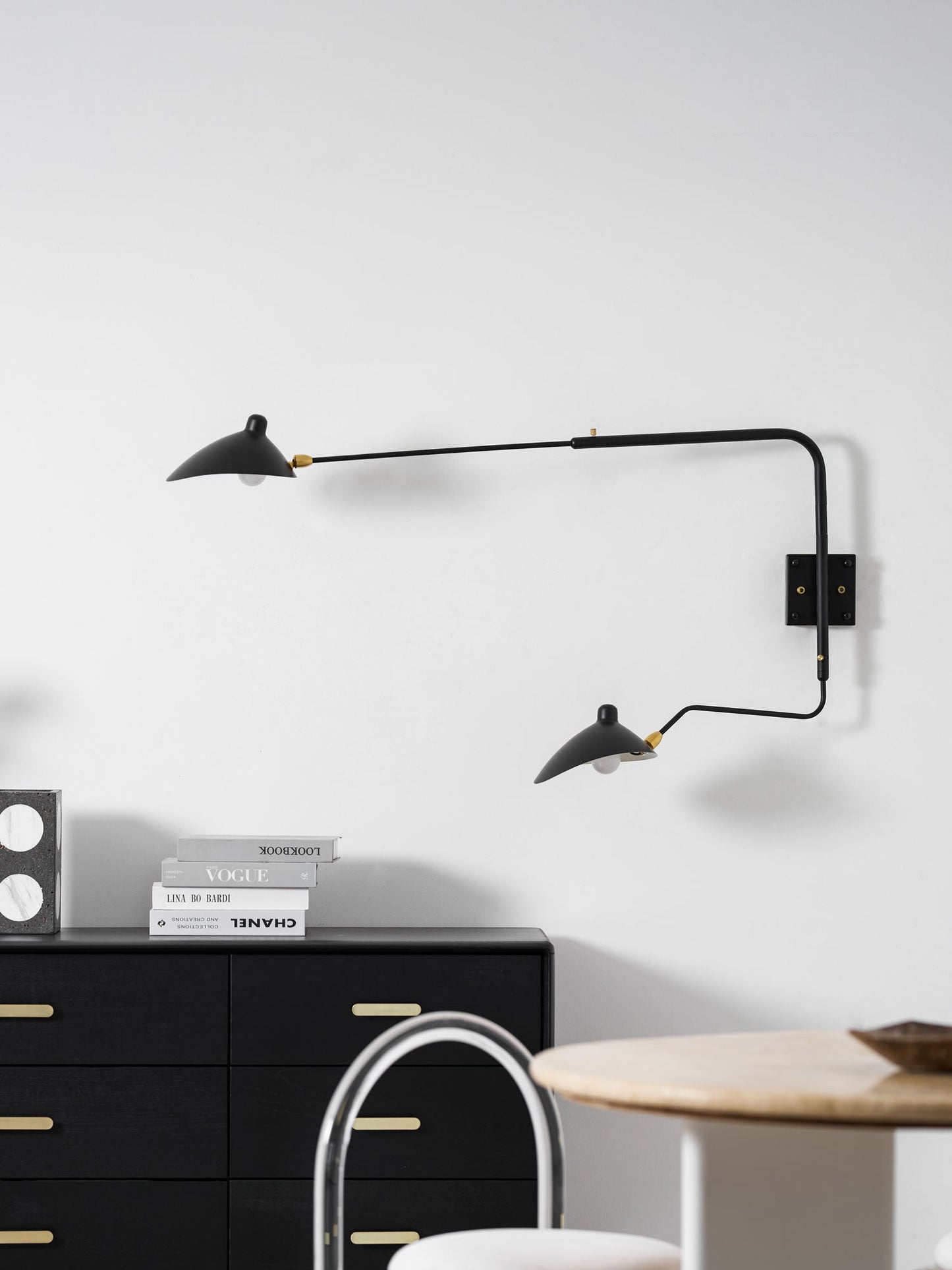 Adjustable Arm Wall Lamp Sconce | Modern Swing Arm Wall Light for Bedroom