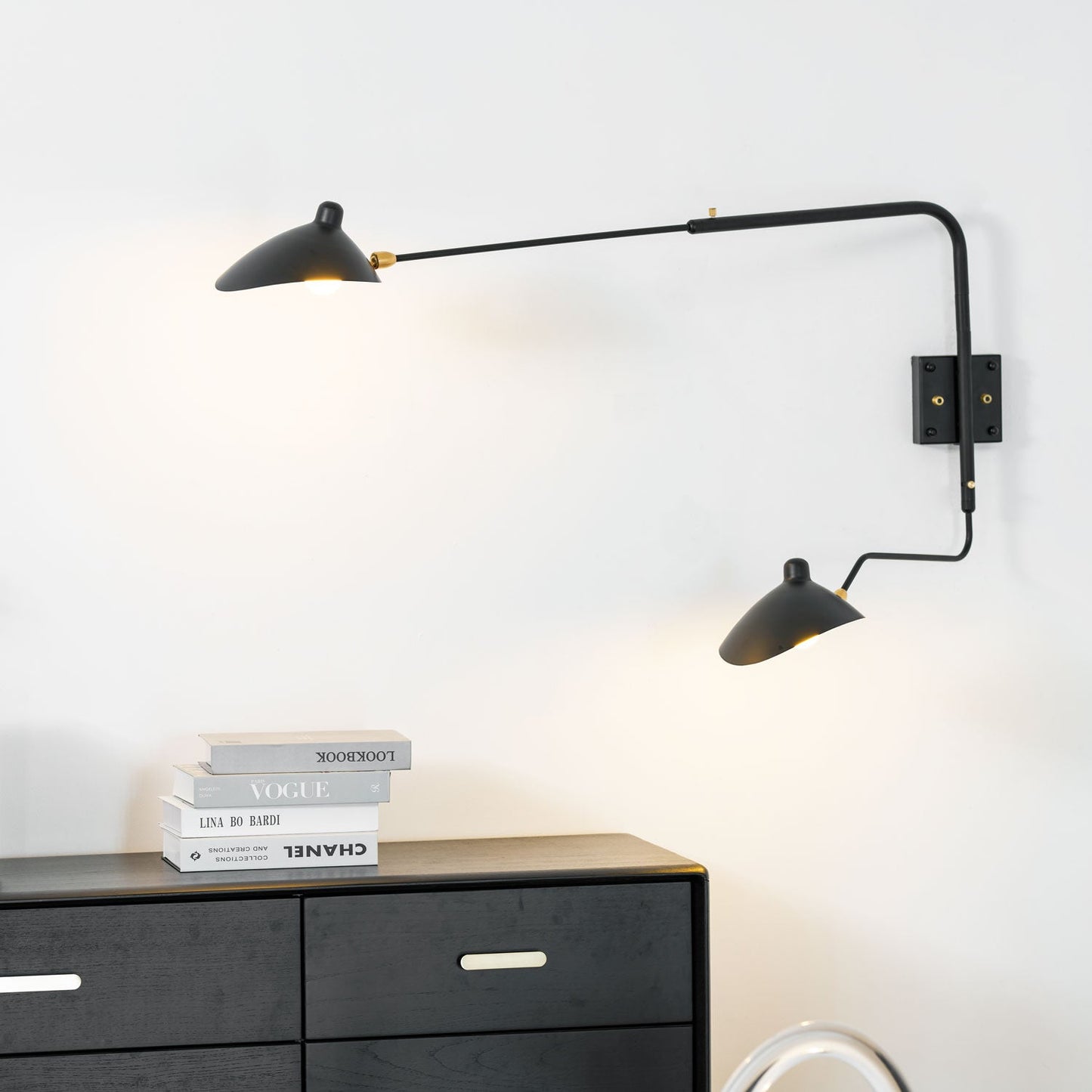 Adjustable Arm Wall Lamp Sconce | Modern Swing Arm Wall Light for Bedroom