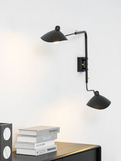 Adjustable Arm Wall Lamp Sconce | Modern Swing Arm Wall Light for Bedroom