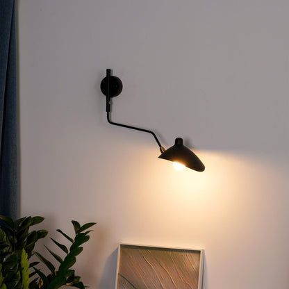 Adjustable Arm Wall Lamp Sconce | Modern Swing Arm Wall Light for Bedroom