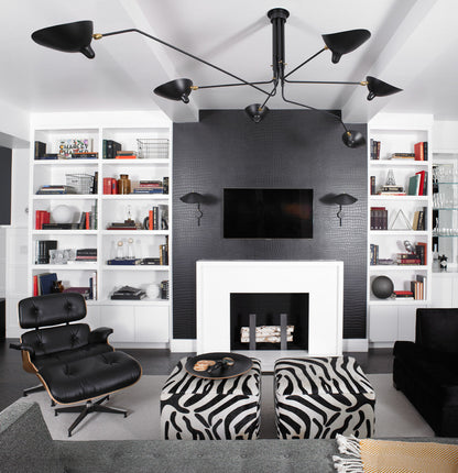 Modern Multi Arm Ceiling Lamp | Adjustable Chandelier for Living Room and Dining
