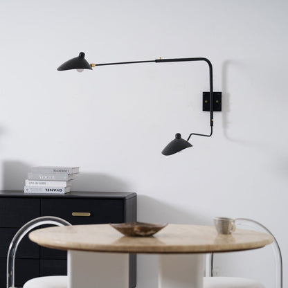 Adjustable Arm Wall Lamp Sconce | Modern Swing Arm Wall Light for Bedroom