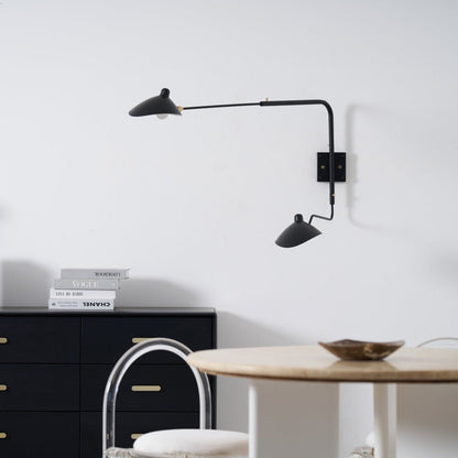 Adjustable Arm Wall Lamp Sconce | Modern Swing Arm Wall Light for Bedroom