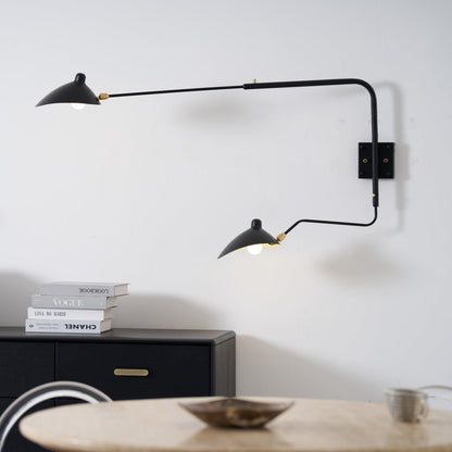 Adjustable Arm Wall Lamp Sconce | Modern Swing Arm Wall Light for Bedroom