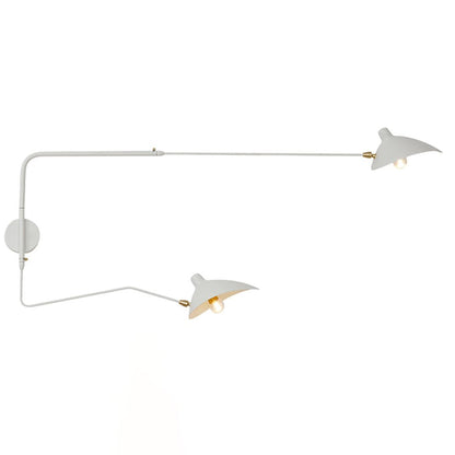 Adjustable Arm Wall Lamp Sconce | Modern Swing Arm Wall Light for Bedroom