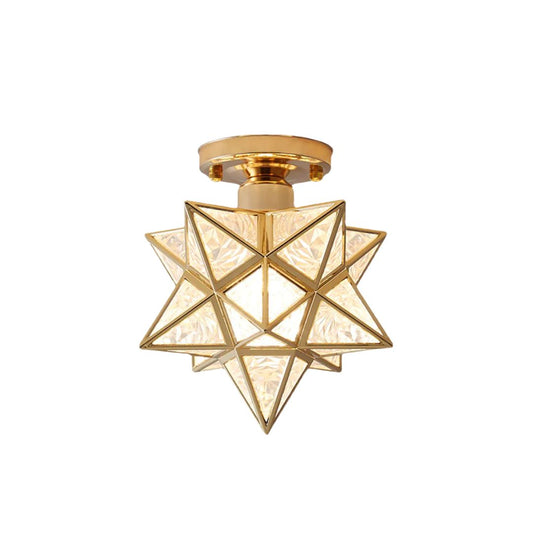 Modern Star Ceiling Light Fixture | Decorative Flush Mount Lamp for Bedroom and Hallway