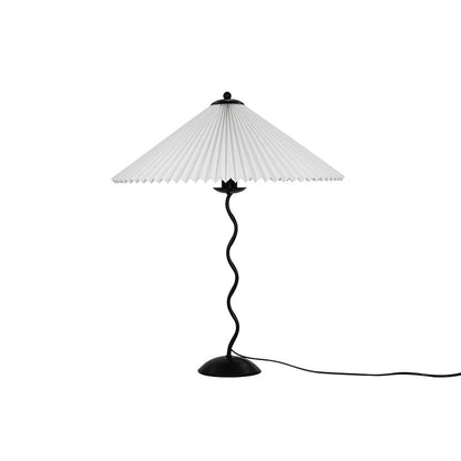 Pleated Table Lamp | Nordic Origami Style with Curved Wavy Base