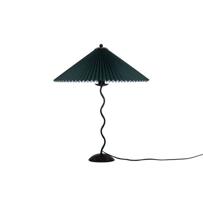 Pleated Table Lamp | Nordic Origami Style with Curved Wavy Base