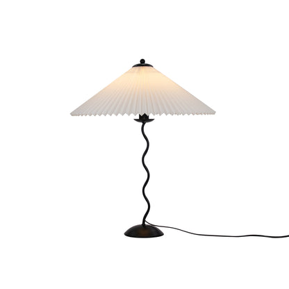 Pleated Table Lamp | Nordic Origami Style with Curved Wavy Base