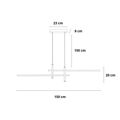 Modern LED Ceiling Lamp with Remote Control | Adjustable Pendant for Kitchen or Dining