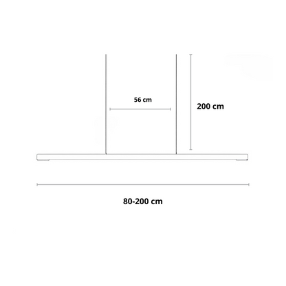 Long Wooden Pendant Ceiling Lamp | Modern LED Light for Dining or Kitchen Island