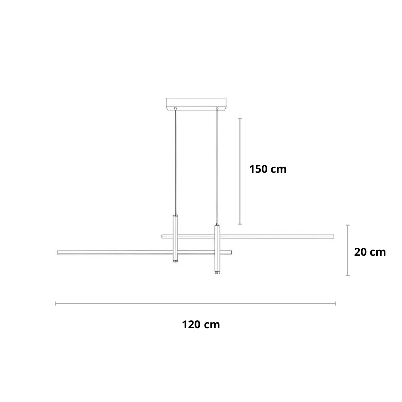 Modern LED Ceiling Lamp with Remote Control | Adjustable Pendant for Kitchen or Dining