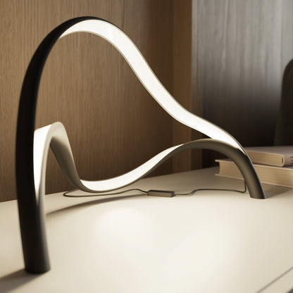 Modern LED Table Lamp with Sculptural Design | Elegant Bedside and Desk Light