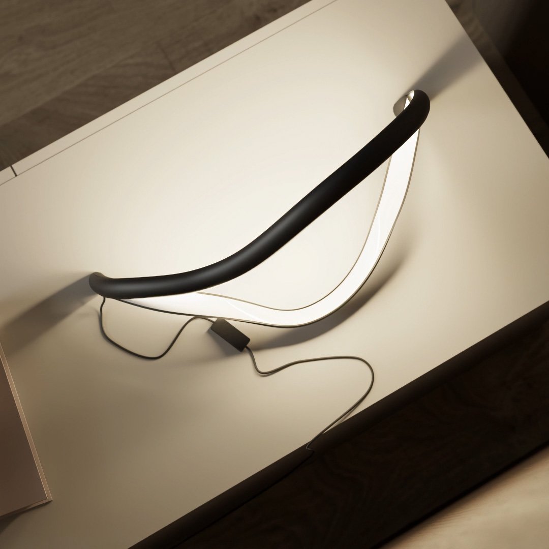 Modern LED Table Lamp with Sculptural Design | Elegant Bedside and Desk Light