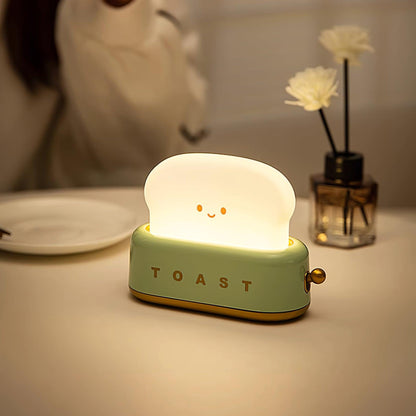 Cute Toaster Night Light | Rechargeable Bedside Table Lamp