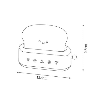 Cute Toaster Night Light | Rechargeable Bedside Table Lamp