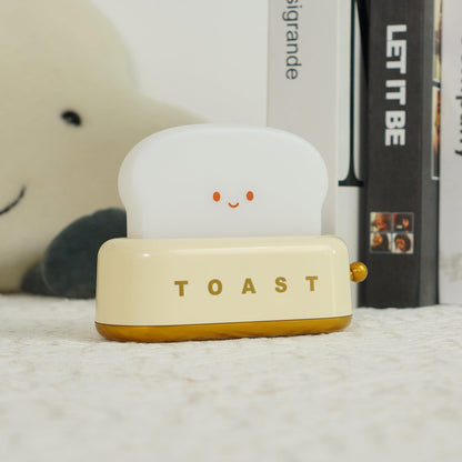 Cute Toaster Night Light | Rechargeable Bedside Table Lamp