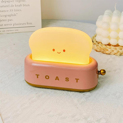 Cute Toaster Night Light | Rechargeable Bedside Table Lamp